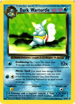 Pokemon TCG Dark Wartortle 46/82 Team Rocket Unlimited Uncommon VLP - Image 1