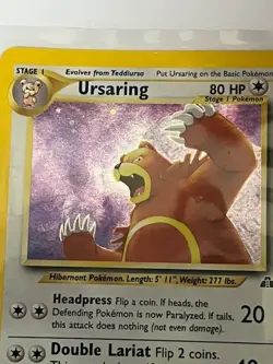 Ursaring Pokemon TCG 2001 Neo Discovery 15/75 Holo Rare Card Unlimited Vintage - Image 3