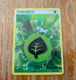 Pokemon TCG Grass Energy Holo Card 105/110 Holon Phantoms (MP) - Image 1