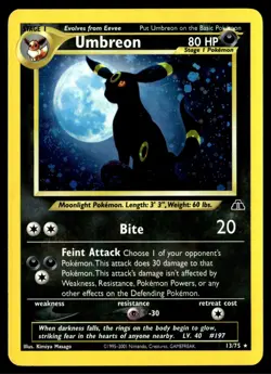 Pokemon Card Umbreon 13/75 Neo Discovery Holo Swirl Vintage 2CG - Image 1