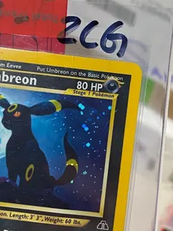 Pokemon Card Umbreon 13/75 Neo Discovery Holo Swirl Vintage 2CG - Image 5