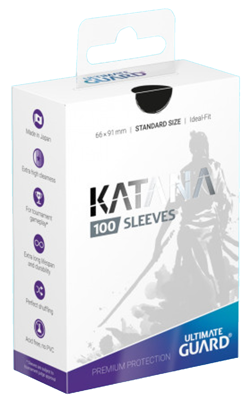 100 Ultimate Guard Katana Black Card Sleeves Standard Deck Protectors ccg magic - Image 1