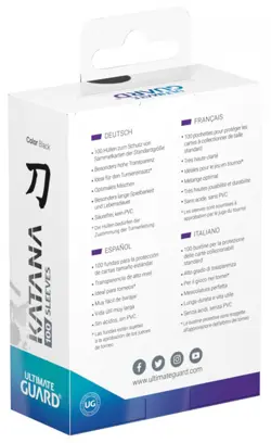 100 Ultimate Guard Katana Black Card Sleeves Standard Deck Protectors ccg magic - Image 3