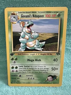 Pokemon Card - Giovanni's Nidoqueen Gym Challenge 23/132 Rare 1st Edition - Image 2