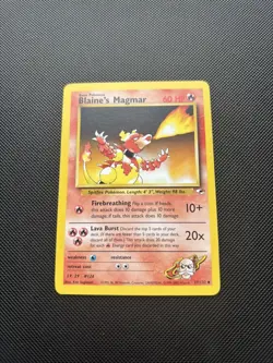 Pokemon Card Gym Heroes Blaine's Magmar 37/132 WOTC - Image 2