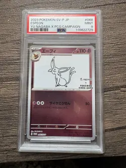 Pokemon TCG Yu Nagaba Promo Espeon Card 066/Sv-p Japanese Edition Psa 9 - Image 1