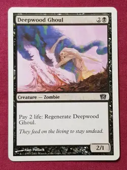 Magic The Gathering 8TH EDITION DEEPWOOD GHOUL black card MTG - Image 1