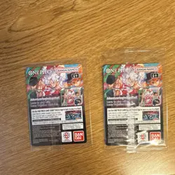 SEALED Bandai Namco One Piece Card Game US Voyage Promo Monkey D. Luffy Lot of 2 - Image 2