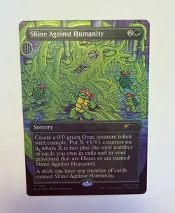 Magic: The Gathering Slime Against Humanity Secret Lair Foil Rare Green Sorcer - Image 1