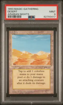 Desert (Mirage / Campfire) - Arabian Nights - MINT - PSA 9. See MTG in Store. - Image 1