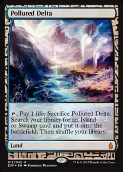 [1x] Polluted Delta - Foil Near Mint, English Expedition Lands MTG Magic - Image 1