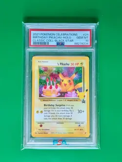PSA 10 Celebrations Birthday Pikachu Classic Collection Black Star #24 Pokemon - Image 1