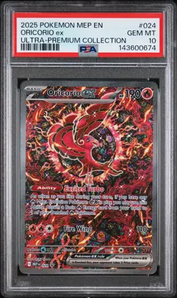Pokemon TCG Oricorio ex Me Mega Evolution Promo Holo 024 PSA 10 - Image 1