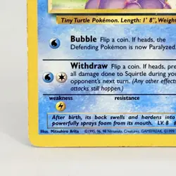Pokemon Squirtle 63/102 BS Base Set Unlimited Vintage 1999 Crease - Image 5