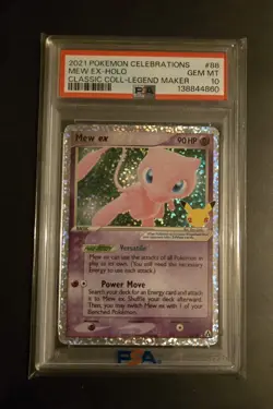 2021 POKEMON CELEBRATIONS CLASSIC COLL #88 MEW EX-HOLO PSA 10 LEGEND MAKER - Image 1