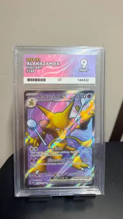 Pokemon Alakazam EX TCG Scarlet Violet-151 Holo Ultra Rare 188/165 ACE MINT 9 - Image 1