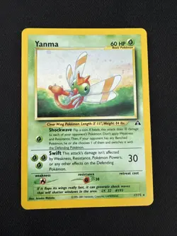 Yanma 17/75 Neo Discovery Holo Rare LP Pokemon - Image 1