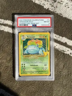 2021 POKEMON CELEBRATIONS CLASSIC COLL #15 VENUSAUR-HOLO PSA 8 - Image 1