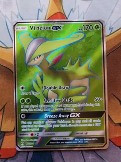 Virizion GX 197/214 Pokemon TCG Lost Thunder Full Art Ultra Rare - Image 1