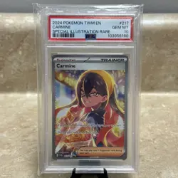 2024 Pokemon SV Twilight Masquerade TWM EN Carmine #217/167 PSA 10 - Image 1
