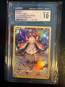 2023 Pokemon Crown Zenith Diancie Galarian Gallery CGC 10 Ultra Rare Holo GG13 - Image 1