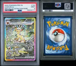 2025 POKEMON PRE EN SPECIAL ILLUSTRATION RARE #144 LEAFEON EX SIR PSA 9 🐦‍🔥 - Image 3