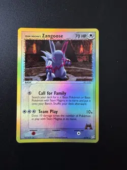 Pokemon Team Magma's Zangoose 23/95 EX Team Magma vs Aqua Reverse Holo Rare 70H… - Image 1