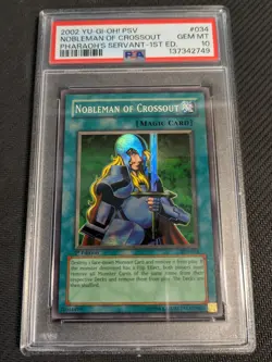 Yugioh Nobleman of Crossout PSV-034 1st Edition Super Rare PSA 10 Gem Mint! - Image 1