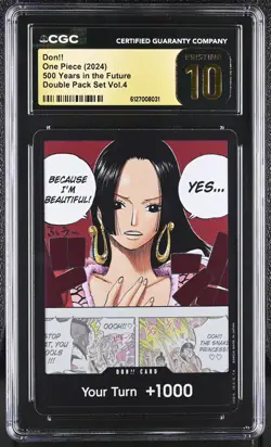 Boa Hancock Because I'm Beautiful Don!! Holo Foil One Piece TCG CGC PRISTINE 10 - Image 1