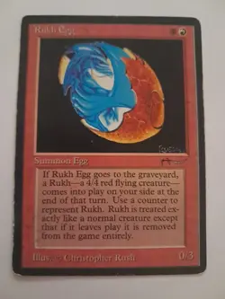 Rukh Egg (Dark) HP Arabian Nights MTG Magic the Gathering - Image 1