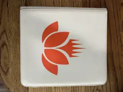 Ultra Pro MTG Zipper Binder 12-pocket White And Orange Lotus Design - Image 1