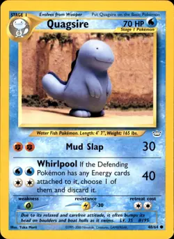 Quagsire 48/64 Common - Pokemon Neo Revelation 2001 LP - Image 1