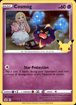 Cosmog 013/025 Holo Rare - Pokemon Celebrations 2021 NM - Image 1