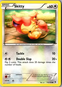 Skitty 113/149 Common Boundaries Crossed LP Pokemon Card - Image 1