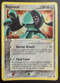Pokemon Registeel Gold Star 92/92 EX Legend Maker Holo Ultra Rare 2006 - Image 1