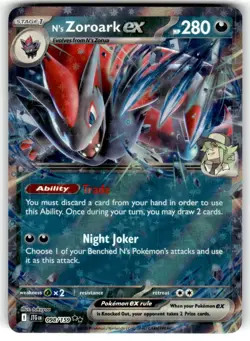 Pokemon SV09 Journey Together Card N's Zoroark ex 098/159 Holo Double Rare - Image 1