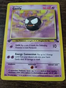 Pokemon Fossil 1st Edition Gastly 33/62 Non Holo NM-MINT - Image 1