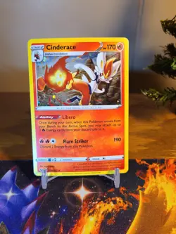 Cinderace 034/202 Cosmos Holo Pokemon TCG LP - Image 1