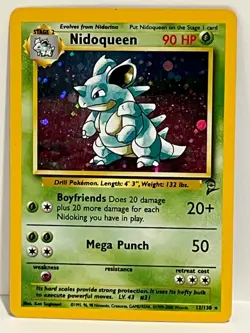 Vintage 2000 Pokemon TCG Base Set 2 NIDOQUEEN HOLO Rare 12/130 LP-MP Eng, Unltd - Image 1
