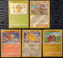 Pokemon TCG Shiny Grooky, Radiant Steelix, Heatran, Charjabug Bundle - Image 1