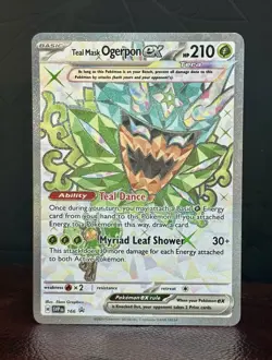 Teal Mask Ogerpon ex SVP 166 Pokemon TCG Scarlet&Violet Promo Full Art Holo MINT - Image 1