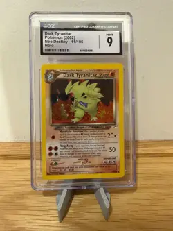 2002 Pokemon Neo Destiny Dark Tyranitar Holo 11/105 CGC 9 NM - Image 1