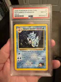 Pokemon Gym Challenge Giovanni's Gyarados Holo Rare PSA 8 5/132 2000 (SWIRL!) - Image 1