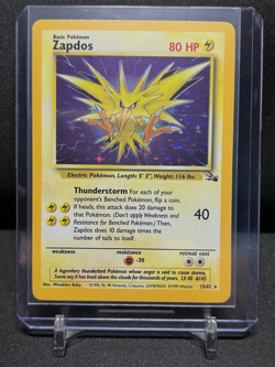 Zapdos 10/62 Holo Rare Pokemon 1999 Fossil - LP - Image 1