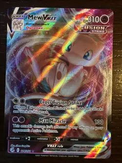 Pokemon Mew VMAX Fusion Strike Ultra Rare Holo 114/264 Pack Fresh - Image 2