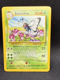 Pokemon TCG Butterfree Uncommon Base Set 2 34/130 M/NM - Image 1