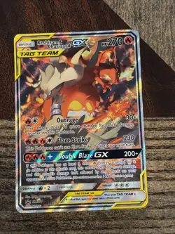 2021 RESHIRAM & CHARIZARD GX TAG TEAM • BLACK STAR PROMO • SM201 • POKEMON - Image 1