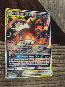 2021 RESHIRAM & CHARIZARD GX TAG TEAM • BLACK STAR PROMO • SM201 • POKEMON - Image 5