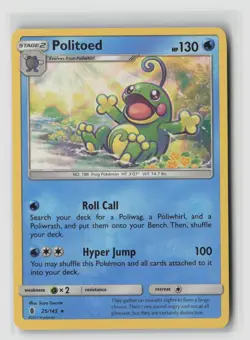 POLITOED 25/145 GUARDIANS RISING HOLO RARE POKEMON TCG NM - Image 1