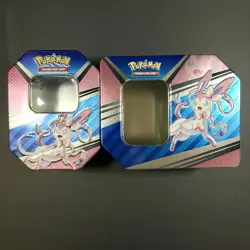 Sylveon V Heroes Tin & International Version Pokemon TCG *2 TINS EMPTY NO PACKS* - Image 1